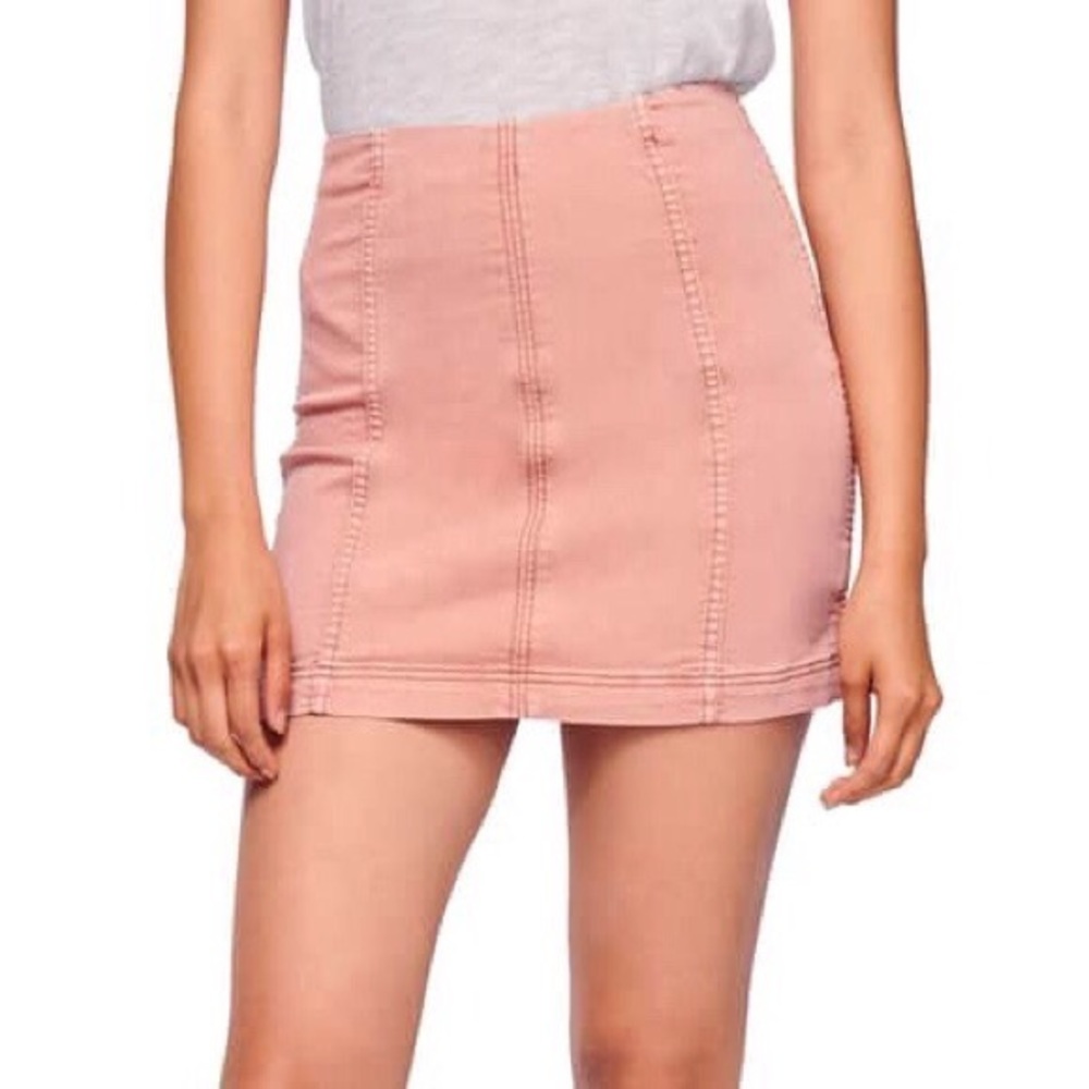 Free People Pink Mini Skirt